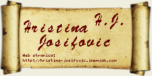 Hristina Josifović vizit kartica
